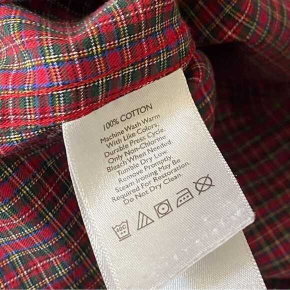 Eddie Bauer Plaid Button Down Wrinkle Resistant Classic Fit Large - Picture 7 of 11